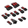 Kolink Core Pro Braided Cable Extension Kit 12VHWPR Type 1 - Jet Black/Racing Red Image