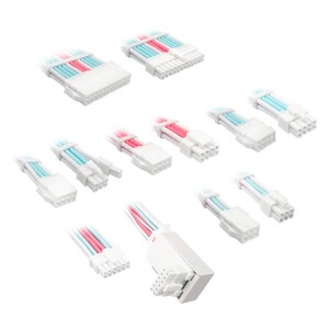 Kolink Kolink Core Pro Braided Cable Extension Kit 12VHWPR Type 2 - Brilliant White/Neon Blue/Pure Pink