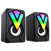 GameMax GAMEMAX SR01 RGB Wired PC Gaming Speakers With USB2.0 Power and AUX 3.5mm Cable