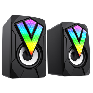 GameMax GAMEMAX SR01 RGB Wired PC Gaming Speakers With USB2.0 Power and AUX 3.5mm Cable