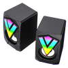 GameMax SR01 RGB Wired PC Gaming Speakers With USB2.0 Power and AUX 3.5mm Cable Image