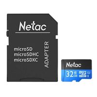 Netac Netac P500 32GB MicroSDHC Card with SD Adapter, UHS-I Class 10, U1, 90MB/s