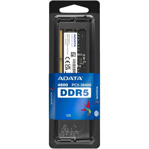Adata Premier 8GB, DDR5, 4800MHz (PC5-38400), CL40, 1.1V, ECC, SODIMM Memory