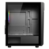 CIT Alpha Black Micro-ATX PC Gaming Case with 1 x ARGB LED Strip and 1 x 120mm  ARGB 4pin PWM Fan Image