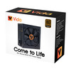 VIDA 500W ATX PSU, 80+ Bronze, Fluid Dynamic Ultra-Quiet Fan, PCIe, Flat Black Cables, Power Lead Not Included, Black Image
