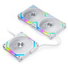 Lian Li Lian-Li UNI SL120 INF Addressable RGB White 120mm Fan Triple Pack with Controller Image