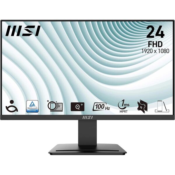 MSI PRO-MP2412 MSI PRO MP2412 23.8 Inch Monitor, Full HD (1920 x 1080), 100Hz, VA, 4ms, FreeSync, HD