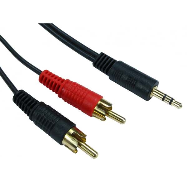 Generic 3Mtr 3.5mm Stereo Plug - 2x RCA Plug, 3.0 Mtr