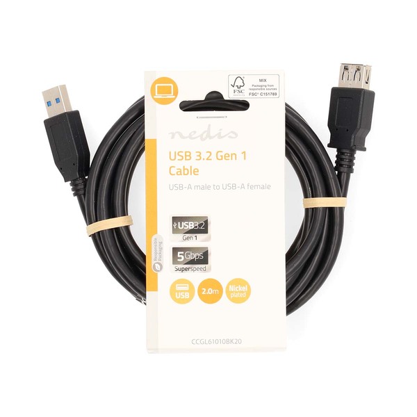 NEDIS 2.0 Metre USB 3.0 Data Extension Cable