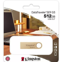 Kingston Kingston 512GB DataTraveler SE9 G3 Memory Pen, USB 3.2 Gen1 Type-A, Metal Gold Casing
