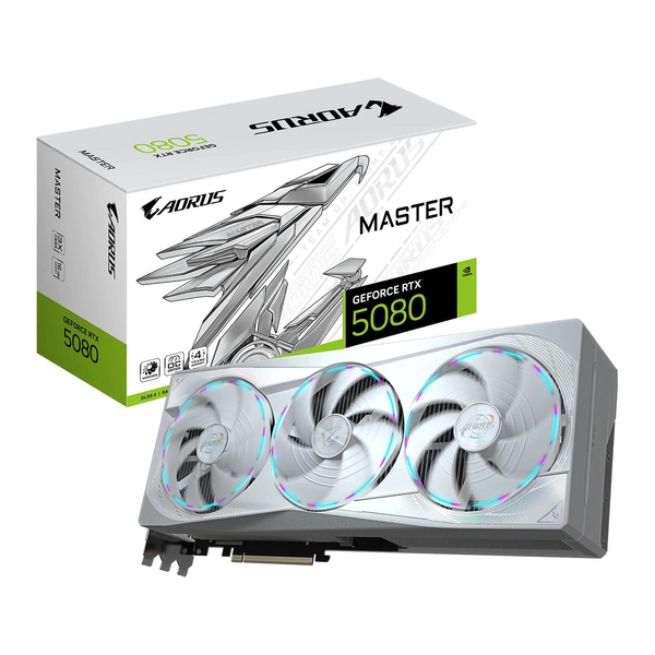 Gigabyte AORUS NVIDIA GeForce RTX 5080 MASTER ICE 16GB Blackwell Graphics Card
