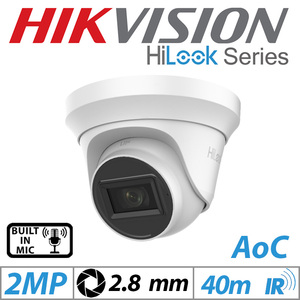 HiLook By Hikvision Home > Camera > DOME TVI AHD CVI CAMERAS > HIKVISION HILOOK ANALOG CAMERAS
2MP HIKVISION HILOOK DOME OUTDOOR AOC CAMERA WITH BUILT IN MIC 2.8MM WHITE THC-T220-MS
