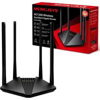 Mercusys Mercusys  AC1200 Wireless Dual Band Gigabit Cable Router, 2 LAN, 1 WAN, MU-MIMO, Access Point Mode