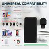 Canyon 3 in 1 Wireless Charging Station Apple Phone Watch and Airpods Charger Compatible with Apple Watch Airpods iPhone Wireless Charger for Qi Devices Adapter 18W Touch Control Backlight White Image