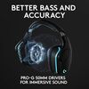 Logitech G935 RGB Wireless Gaming Headset, 7.1 Surround Sound, DTS X 2.0, 50mm Pro-G Drivers, 2.4GHz, Rocker Mic, PC/Mac/PS4/Nintendo Switch - Black Image