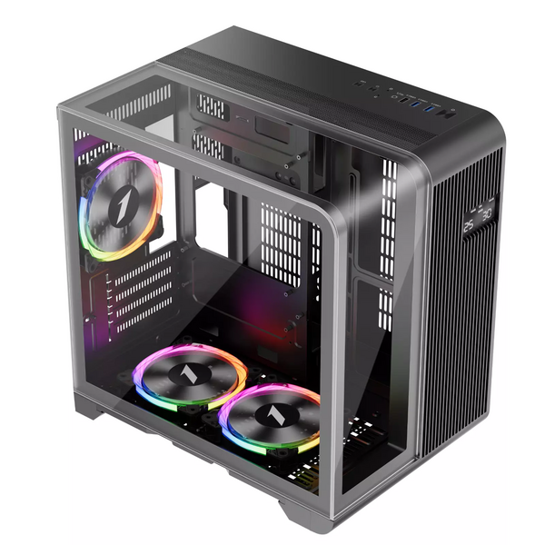 1St Player RT5 Micro ATX Black Case with 3 x RGB Fans