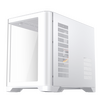 1St Player UV6 Micro ATX Case with U-Shaped Panoramic Panel and 3x RGB Fans - White Image
