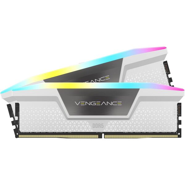 Corsair Vengeance RGB 32GB Kit (2 x 16GB), DDR5, 6000MHz, CL36, White Memory