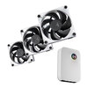 HYTE THICC FP12 & Nexus Portal NP50 Bundle - 120mm x 32mm Performance Fans (3 Pack) - Includes Nexus Link Primary Node - White/Black Image