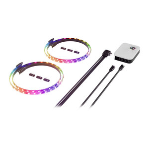 HYTE HYTE LS30 qRGB 1000mm Light Strips 2PK Black & Nexus NP50 Control Hub Bundle