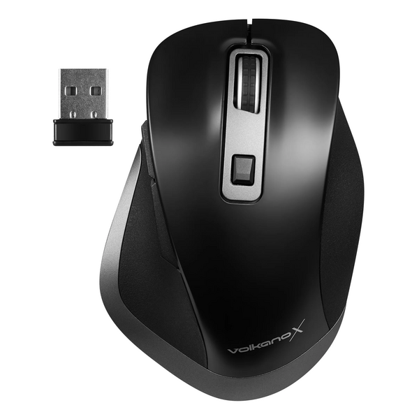 VolkanoX Amber Series Dual Bluetooth / Wireless Rechargeable Mouse - Black
