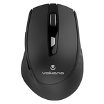 VolcanoX Volkano Chrome Series Wireless Ergonomic Mouse - Black