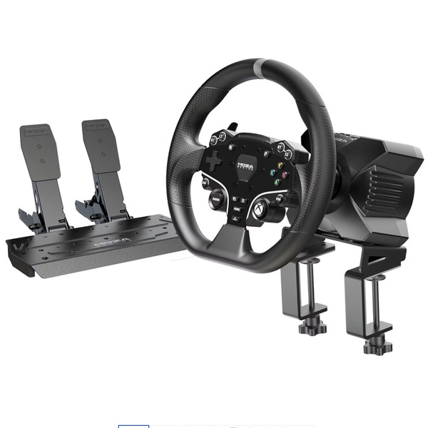 MOZA R3 Racing Simulator Bundle - R3 Base, ES Wheel, SR-P Lite Two Pedals, Table clamp - FOR PC ONLY
