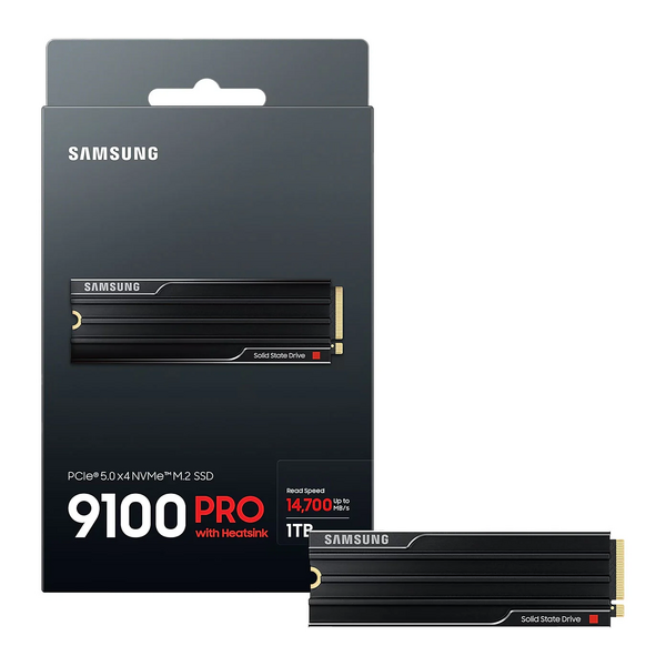 Samsung 9100 PRO 1TB PCIe 5.0 M.2 SSD / Solid State Drive with Heatsink (MAXIMUM 1 PER CUSTOMER)