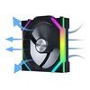 Lian Li UNI SL WIRELESS RGB 120mm Reverse Flow Fan - Black Image