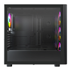 Montech XR WOOD Black Mid Tower PC Case with 4x ARGB Fans Image
