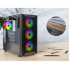 Montech XR WOOD Black Mid Tower PC Case with 4x ARGB Fans Image