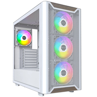 Montech Montech XR WOOD White Mid Tower PC Case with 4x ARGB Fans