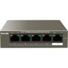 Tenda 5 port Poe Network Switch, 4 PoE Port Ethernet Internet Per port 30W, 58W for all ports - Metal Case Image
