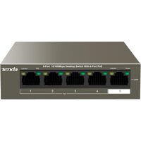 Tenda Tenda 5 port Poe Network Switch, 4 PoE Port Ethernet Internet Per port 30W, 58W for all ports - Metal Case