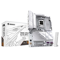 Gigabyte Gigabyte B850 AORUS ELITE WIFI7 ICE AMD AM5 Socket Motherboard, ATX, 4x DDR5 Slots, 3x M.2 Sockets, 2x USB-C Port, Fitted I/O Shield, 2.5GbE LAN, Wi-Fi 7, 1x DisplayPort / 1x HDMI Port