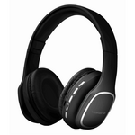 Volkano Phonic Bluetooth Headphones - Built In FM Radio & Micro SD Card Reader - Black