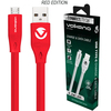 Volkano 1.2 Metre (Red) Slim Sync and Charge Cable for Micro USB Devices, Xbox One Controller Etc... Image