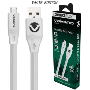 Volkano Volkano 1.2 Metre (White) Slim Sync and Charge Cable for Micro USB Devices / XBOX ONE Controller Etc..