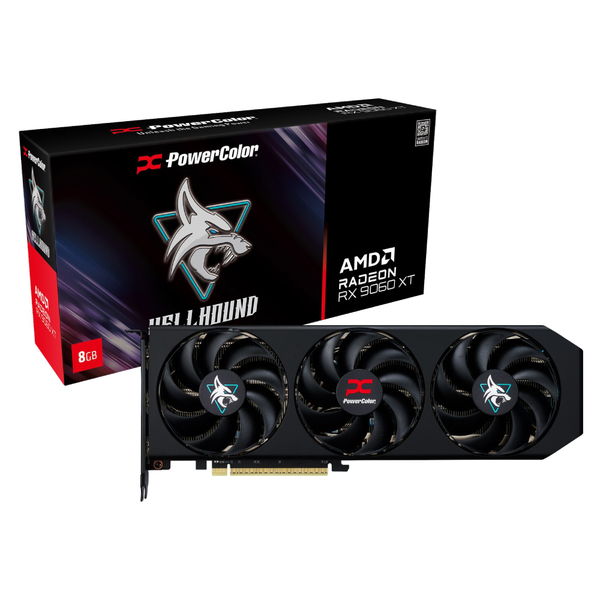 Power Colour Powercolor Radeon RX 9060 XT Hellhound GDDR6 8Gb PCI-Express Graphics Card