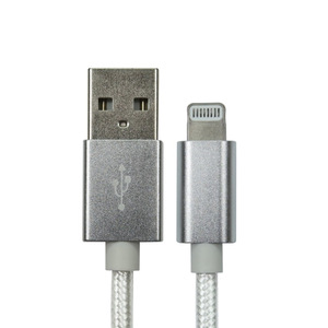 Newlink Newlink 1m USB2.0 A to Lightning Braided Cable - MFI Certified  White / Silver