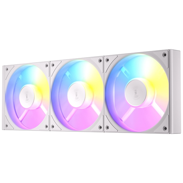 ANTEC Connect 120 ARGB 3-Pack White 120mm PWM triple Fans with Daisy Chain Design and Vibration-Absorbing Pads