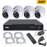 ANSPO 4x Dome Camera POE CCTV KIT 4CH NVR 5MP 8MP FULL HD IP NETWORK RECORDER UK