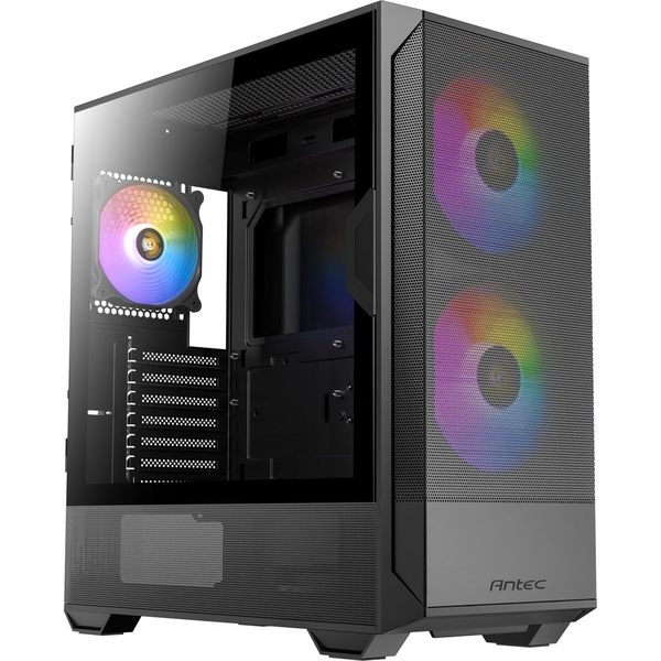ANTEC NX416L Case, Gaming, Black, Mid Tower, 1 x USB 3.0 / 2 x USB Type-C, Tempered Glass Side Window Panel