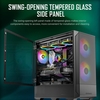 ANTEC NX416L Case, Gaming, Black, Mid Tower, 1 x USB 3.0 / 2 x USB Type-C, Tempered Glass Side Window Panel Image