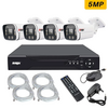 Anspo 4x BULLET CAMERA POE CCTV KIT 4CH NVR 5MP 8MP FULL HD IP NETWORK RECORDER UK Image
