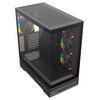 CIT Destiny Black ATX Gaming Case With Two-Sided Tempered Glass and 4 x 120mm Infinity PWM ARGB Fans With 6-Port Hub Included Image