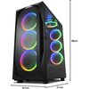 Sharkoon REV300 Black RGB Tempered REVERSE * Glass ATX Gaming PC Case Image