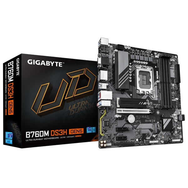 Gigabyte B760M DS3H GEN5 DDR5  MICRO ATX - INTEL LGA1700 MOTHERBOARD