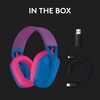 Logitech G435 Wireless Bluetooth Gaming Headset - Blue/Raspberry Image