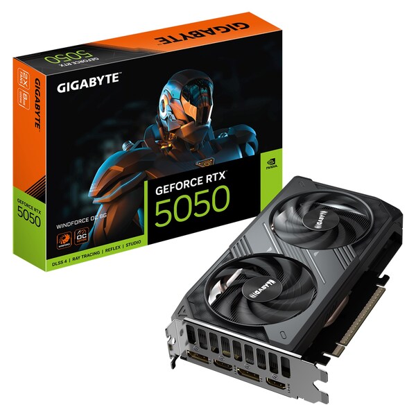 Gigabyte GeForce RTX 5050 WINDFORCE OC 8GB GDDR6 PCI-Express Graphics Card
